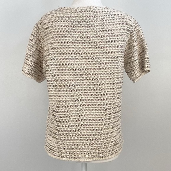 TALBOTS SHORT SLEEVED KNIT TOP - Picture 2 of 9